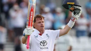 भारत बनाम इंग्लैंड टेस्ट क्रिकेट के बीच पहले टेस्ट के दूसरे दिन ओली पोप के नाबाद शतक 