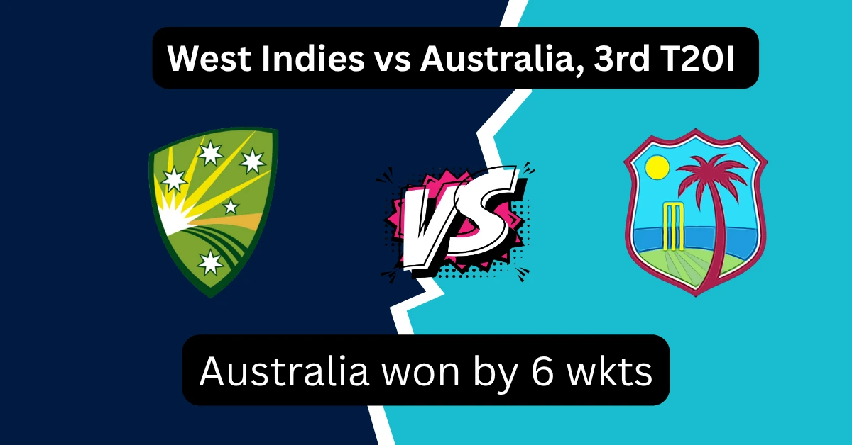 ऑस्ट्रेलिया बनाम वेस्टइंडीज तीसरा T20I