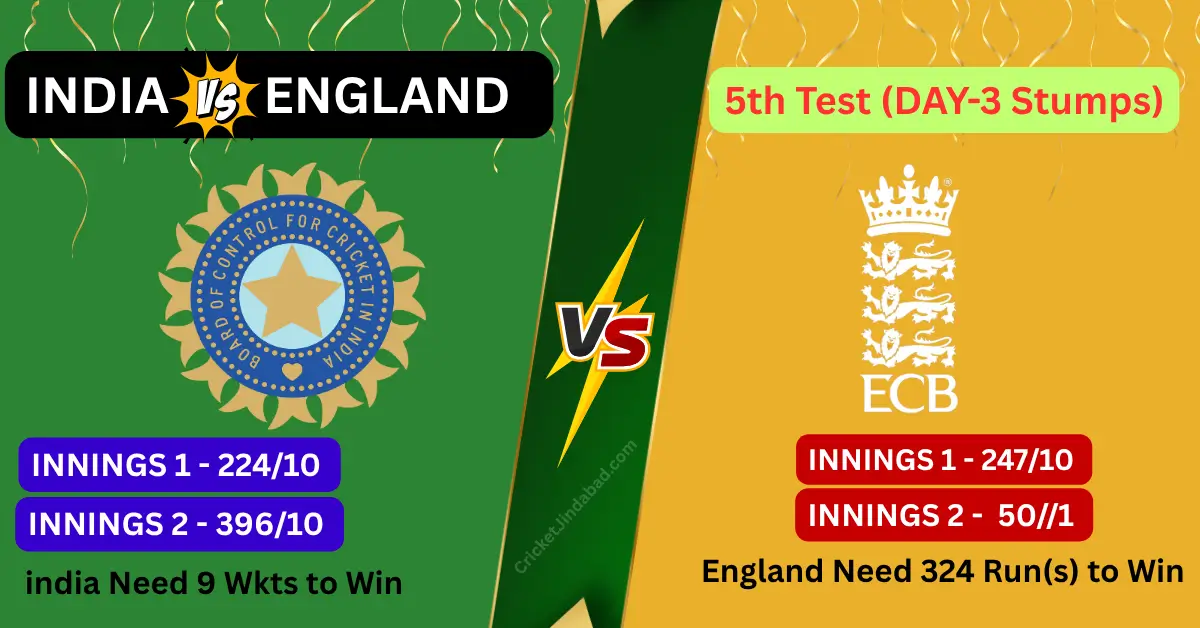 IND vs England 5th Test