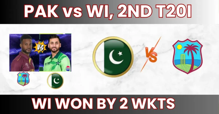 पाकिस्तान बनाम वेस्टइंडीज दूसरा T20
