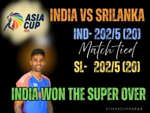 भारत ने सुपर ओवर में श्रीलंका को हराया.